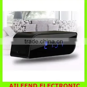 1080P FHD Pinhole Clock DVR Camera With Remote Control Night Vision Wide Angle View Table Alarm Clock DV Camera thumbnail-1