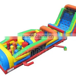 Giant Commercial Rainbow Inflatable Obstacle Course for Sale thumbnail-1