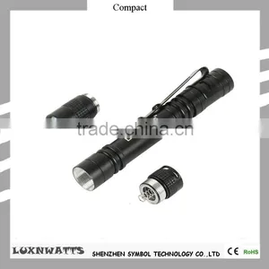 2*AAA Battery Type Portable Mini Torch Pen With Clip thumbnail-4