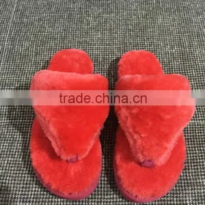 Hot Wholesale 100% Sheepskin Slippers Fur Lined Slippers thumbnail-3