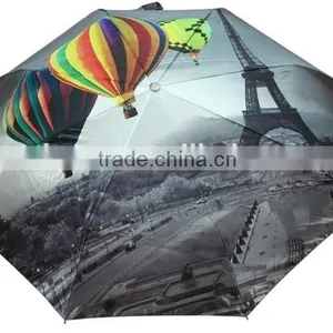 Custom 190t Fabric Material Landscape Photo Print Straight Umbrella thumbnail-4