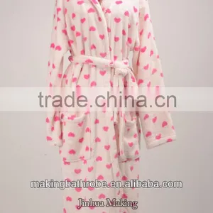 Tiger Stripes High Grade Women Flannel /fleece Polyester Bathrobes thumbnail-1