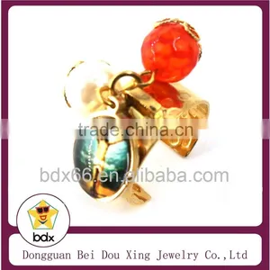 High Quality Fashion Religious Accessories Gold Plated Stainless Steel Catholic Enamel Suffering Jesus Signet Finger Cuff Ring thumbnail-1