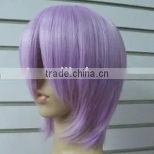 Synthetic Hair Short Purple Blonde Cosplay Wig thumbnail-1