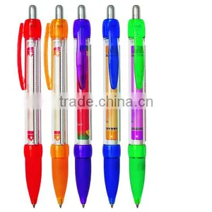 Advertising Logo Customized Plastic Banner Pen Ball Pen Multi Color Pen thumbnail-1