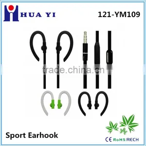 High Quality Stylish Earhook Earphones With Mic for Sport Stereo Mobile Sport Earphones Hooks thumbnail-1