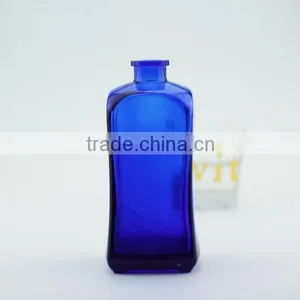 Fashional New Product Frosted Alcohol Bottles Beverage Wine Bottle 500ml Paint Blue Glass Bottles thumbnail-5