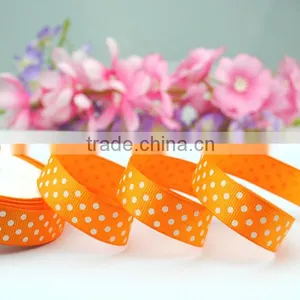 3 Inch Grosgrain Ribbon With Polk Dots Printed thumbnail-2