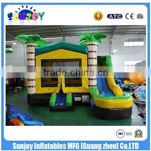 2016 New Design China Sunjoy Inflatable Jungle Combo Castle Combo With Slide for Sale Outdoors thumbnail-1