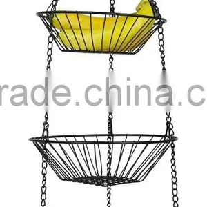 3-Tier Round Iron Hanging Basket thumbnail-4