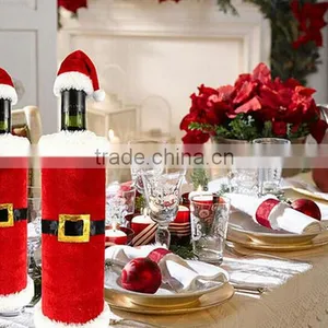 Christmas Decorative Wine Bottle Bag / Table Dinner Christmas Decoration / Christmas Bottle Sets thumbnail-2