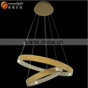 Frosted Crystal Pendant Lamp Wood Pendant Lamp LED Ring Pendant Lamp OM66138 thumbnail-2