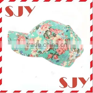 Design Your Own 100% Cotton Flower Print Baseball Cap thumbnail-1
