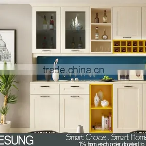 Homesung 2016 Modern Customized Size White Solid Wood Wine Cabinet thumbnail-3