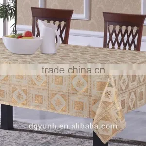 Amazing Pretty Hoted Sales Embossed Dobby Printing Pvc Tablecloth With Straight Edge thumbnail-3