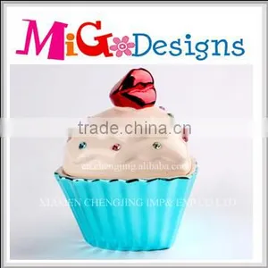 Lovely Handpainted Cupcake Shaped Acrylic Cookie Jars thumbnail-1