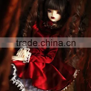 High Quality Dark Brown Deep Curly Lolite 1/4 BJD Doll Wigs thumbnail-2