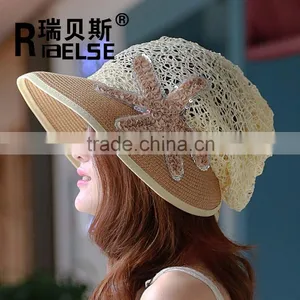 Beautiful Beach Hat for Promotion Ladies Hats Paper Straw Hat thumbnail-2