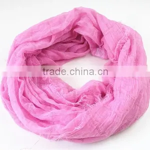 100%viscose Pretty Pink Glittering Neck Scarf thumbnail-2