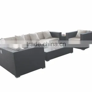 7-Piece Outdoor PE Rattan Wicker Sectional Patio Sofa Chair Set thumbnail-1
