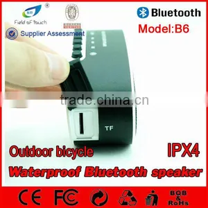 B6 White Color Wireless Handsfree LED Bicycle Bluetooth Speaker With FM Radio thumbnail-3