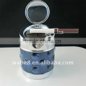 2011 New Style Leather Covered Ashtray Table Ashtray Garbage Bin Ashtray thumbnail-1