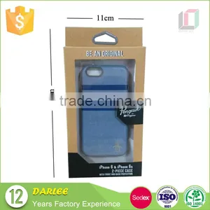 China Hanging Hook Recyclable Kraft Paper Phone Case Packaging Box With Custom Logo thumbnail-1