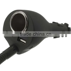 4in1 Flexible USB Car Charger Mount Cigarette Lighter Socket For Android Phones thumbnail-5