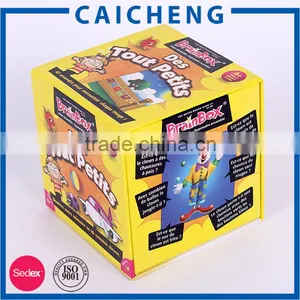Lid Hinged Base With Extend Flap Rigid Paper Print Box for Play Card thumbnail-1