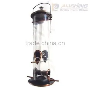 Wholesale Silver Wild Bird Suet Feeder Garden Hanging Metal Birdfeeder w/ Chain Easy Clean Cage thumbnail-1