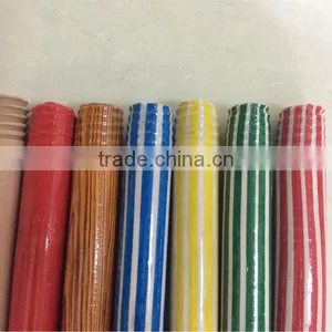 Striped Green Color Coated Wooden Broom Handle Only From KEGO Vietnam thumbnail-2