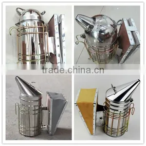 Stainless Steel Bee Hive Smoker Price With Heat Shield Beekeeping Equipment Tools thumbnail-2