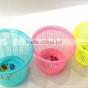 Durable Plastic Mesh 14L Waste Bins Perforated Plastic Trash Can thumbnail-4