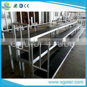 Auminum Folding Choral Riser With Plywood Platforms thumbnail-1