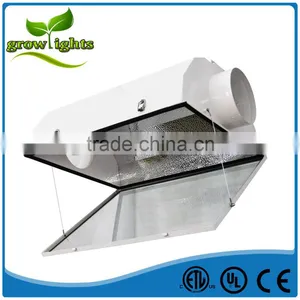 Hydroponics Growing System Aluminum 6" Air Cool Grow Light Lampshade Reflector thumbnail-1