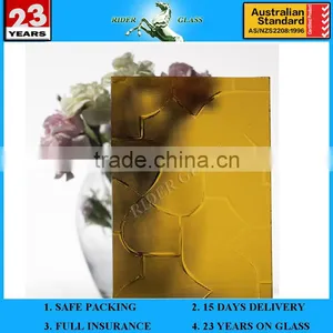 3-8mm Amber Color Glass Plates thumbnail-1