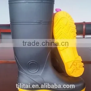 Classical Wellington Boots With Black Yellow ,safety Boots,pvc Shoes thumbnail-2