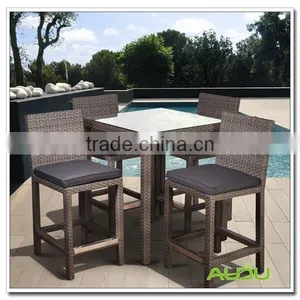 Audu Wicker Indoor Cheap Outdoor Bar Sets thumbnail-1