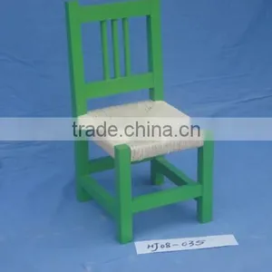 Colorful Kids Wood Chair With Back&grass Met thumbnail-1