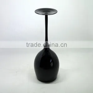 Solid Black Glass Wine Cup 17oz Party Cup for Home Wedding thumbnail-2