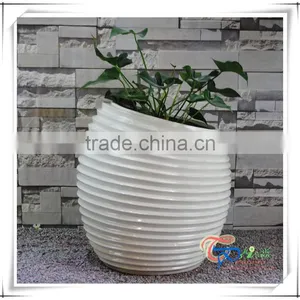 Ball Shaped Fiberglass Light Pot Outdoor Flower Large thumbnail-1