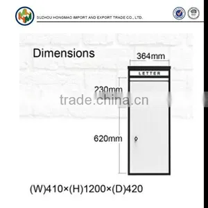 Outdoor Anti-theft Waterproof Galvanized Steel Household Mailbox Parcel Mailbox thumbnail-4
