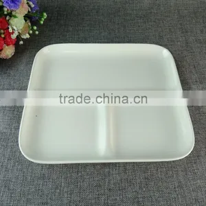 Stock Cheap Good Ceramics White Divided Dinner Plates thumbnail-2