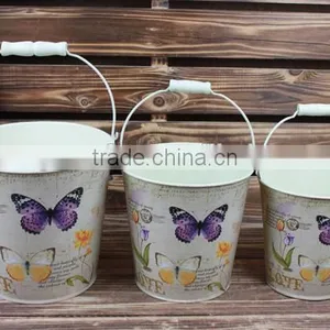 Hot Sale Paper Dacal Pot, Metal Bucket, Flower Metal Pail thumbnail-1