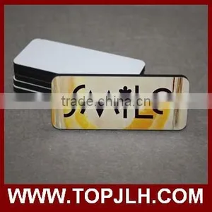 Topjlh 2017 Hot Sublimation Blank Printable MDF Magnetism Name Tag thumbnail-1