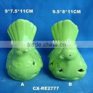Ceramic Porcelain Bird Figurine -ceramic Bird Deco-color Glazed Porcelain Bird-pottery Bird thumbnail-1