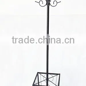 RH-4737 Multifunctional Metal Standing Coat Rack With Umbrella Holder Hat Clothes Coat Rack thumbnail-4