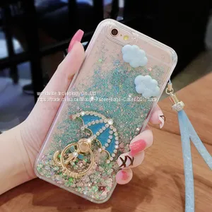 Крышки для мобильных телефонов из силикона с держателем для наклеек «Diamond Finger Ring Stent Holder» для iPhone 7/7Plus/6/6s/6plus/6splus thumbnail-1