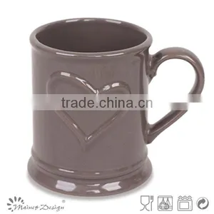 Ebossed Porcelain Mug Porcelain Mug Whole Sale With Stripes thumbnail-1