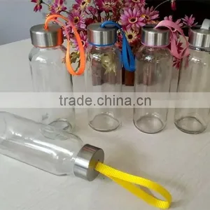 300ml Heat Resistant Glass Bottle BPA Free With Bottle Coat Glass Water Bottle With Sleeve thumbnail-3